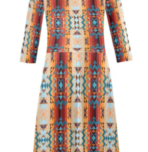 Half-Sleeve Skater Dress