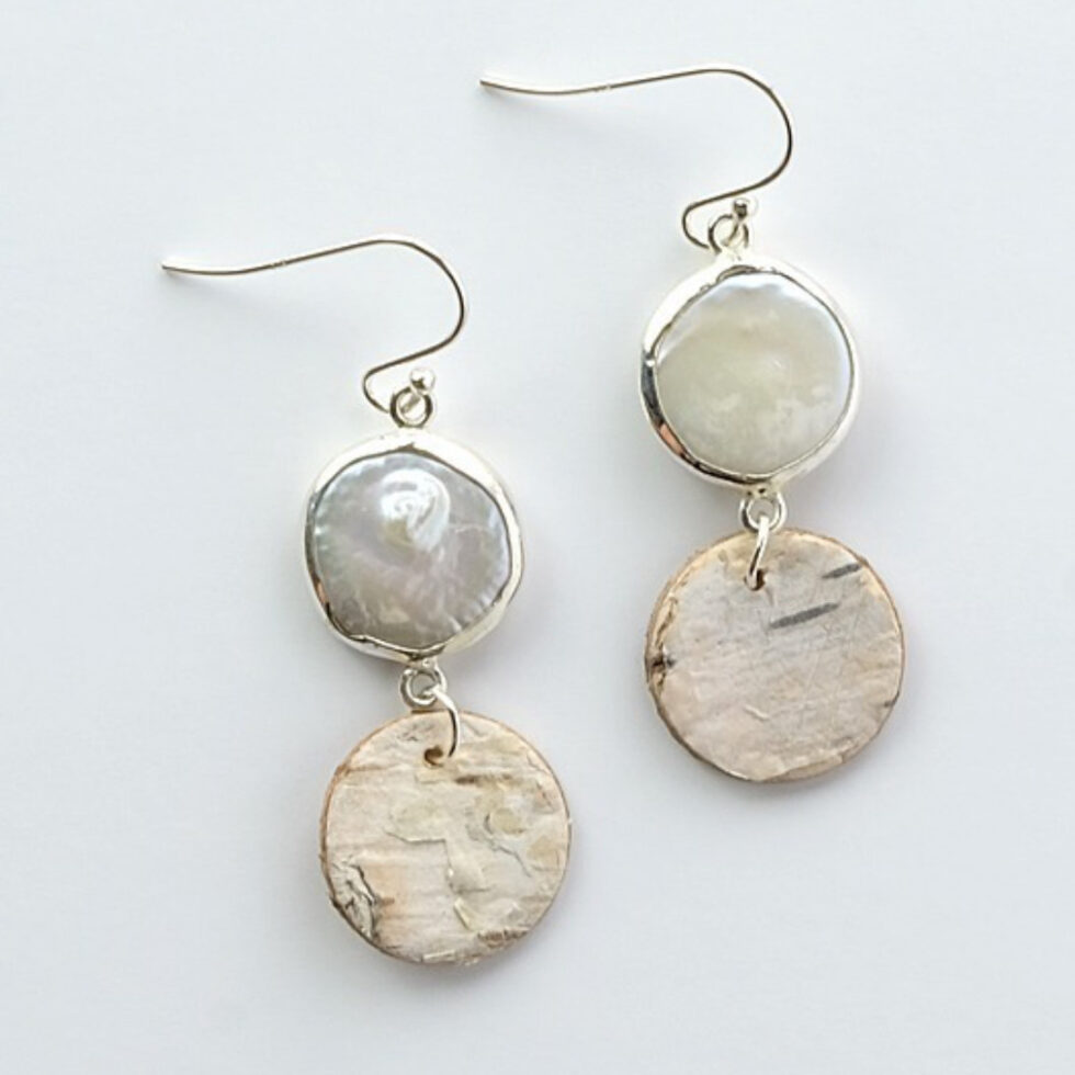 Steorra Birch Bark Sterking silver Earrings