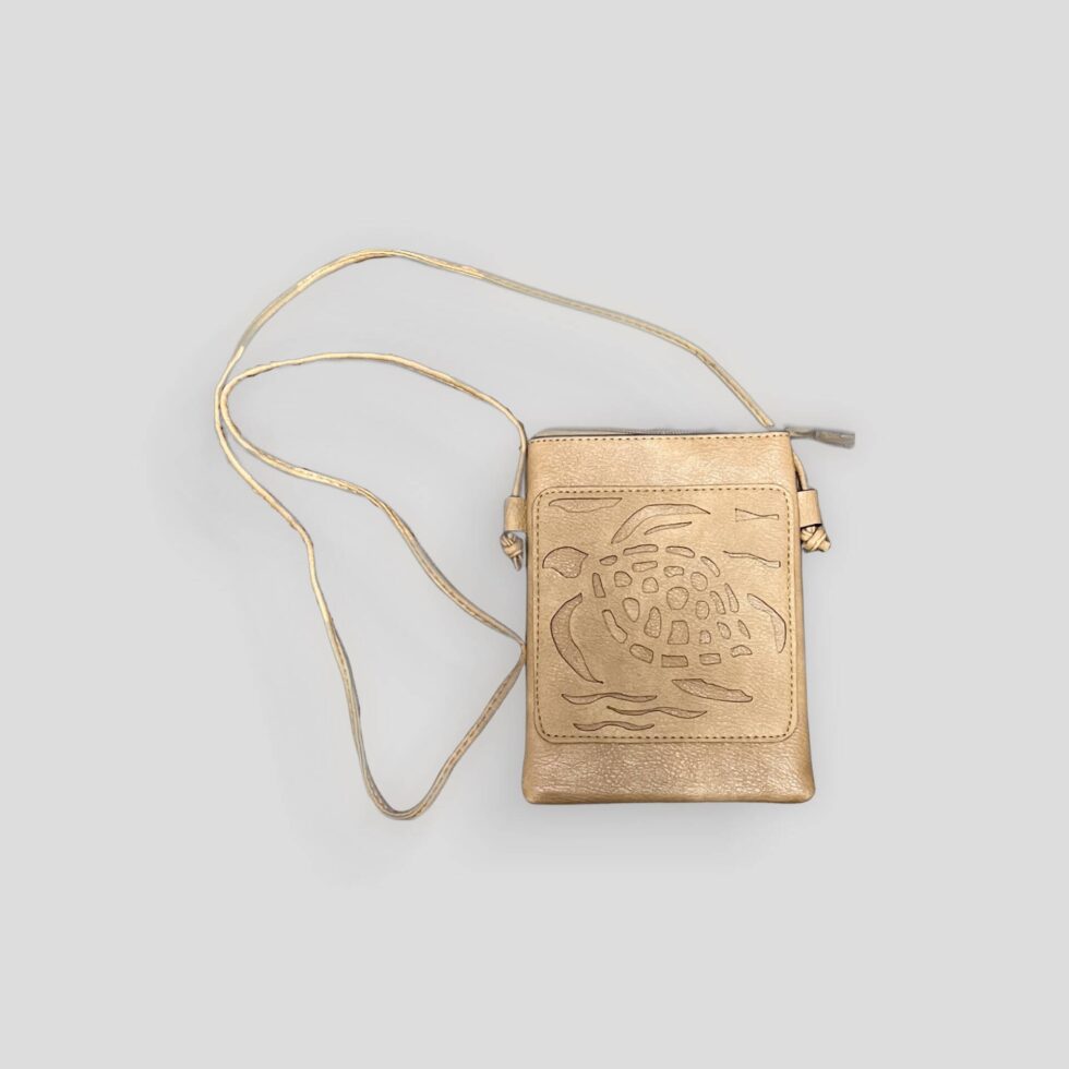 Tan Turtle Crossbody Purse