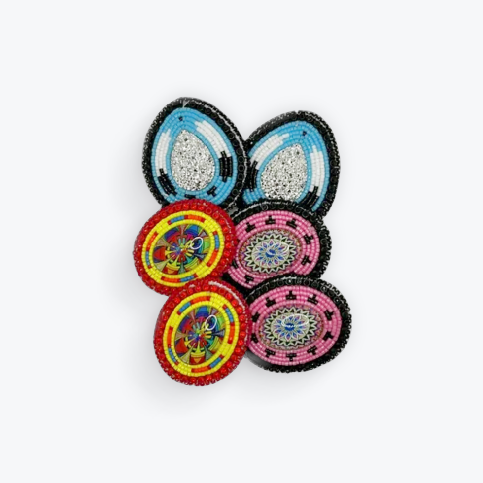 Round Beaded Earrings